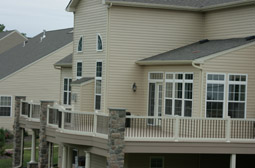 Deck posts and railings by L & J Pool, Fence & Deck Company