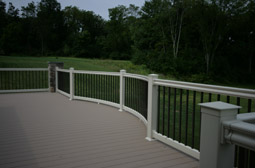 Deck posts and railings by L & J Pool, Fence & Deck Company
