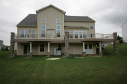 Deck posts and railings by L & J Pool, Fence & Deck Company