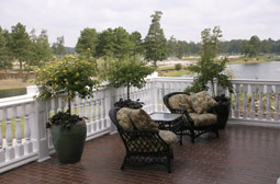 Deck posts and railings by L & J Pool, Fence & Deck Company