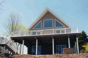 Deck posts and railings by L & J Pool, Fence & Deck Company