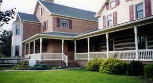 Porch posts and railings by L & J Pool, Fence & Deck Company