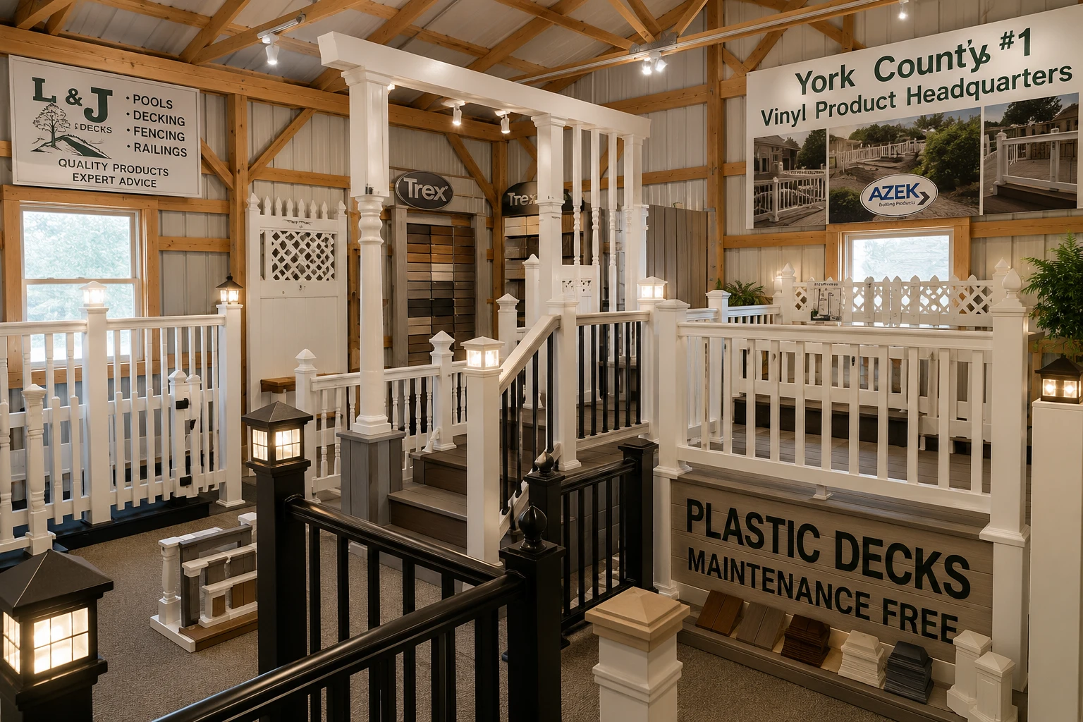 L and J Pools and Decks showroom in Spring Grove Pennsylvania