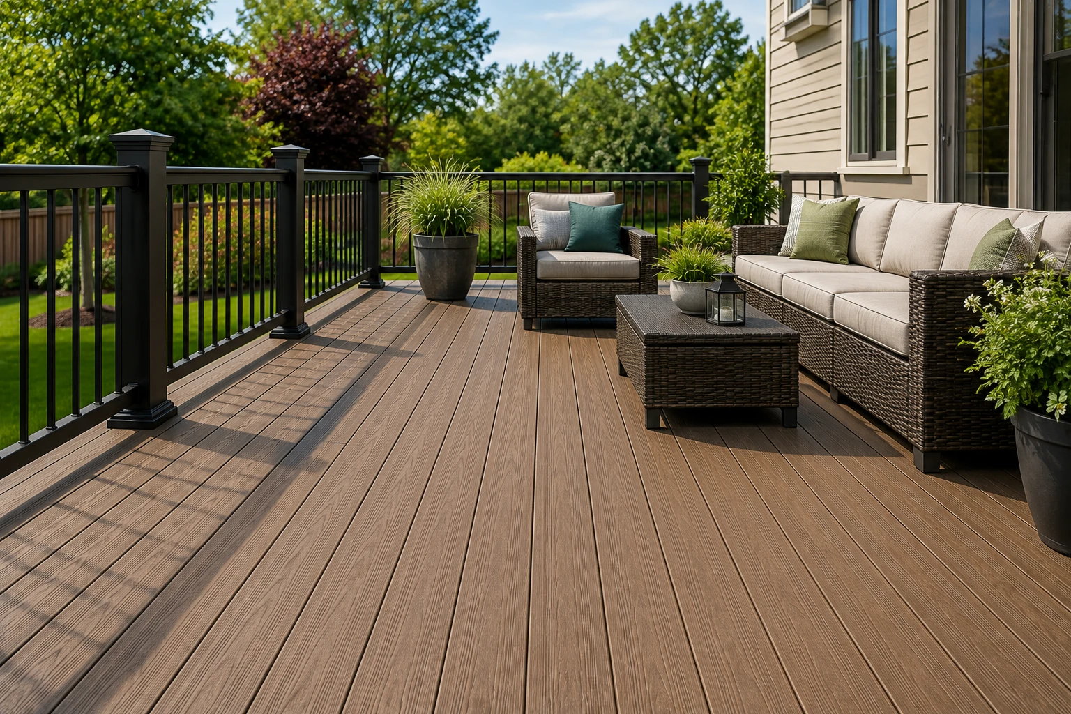 Composite decking materials for contractors