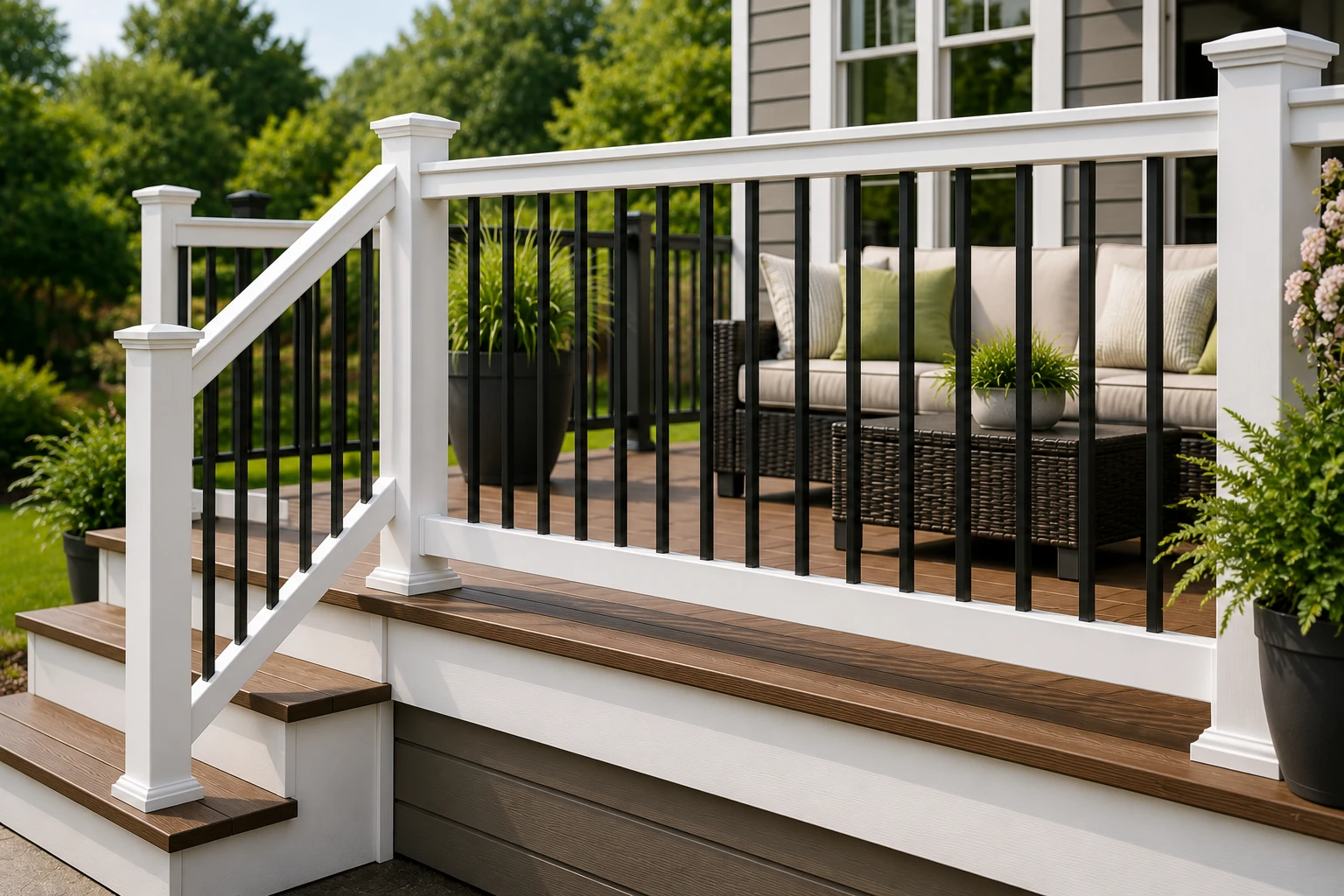 Porch and deck railing products for contractors