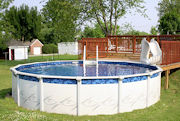 Above ground and semi in-ground pools